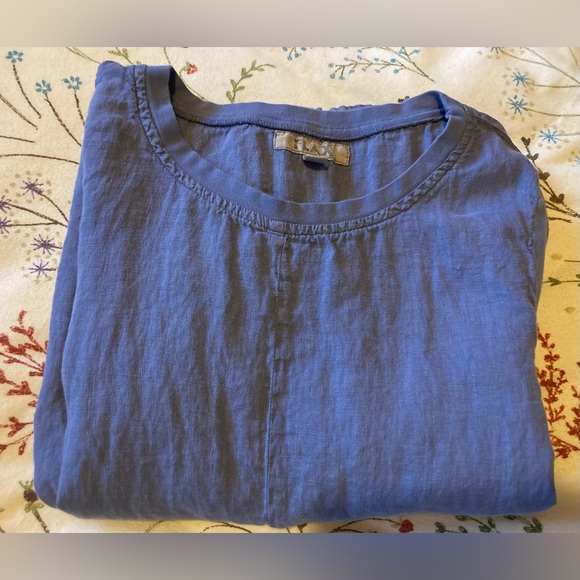 FLAX linen dress SIZE Petite (X-Small) • cornflower blue • NWOT • pockets! 😍 - Picture 4 of 15